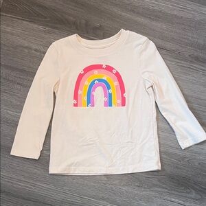 Cat & Jack Cream Long Sleeve with Rainbow Design